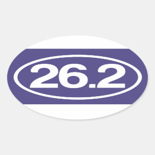 Blue 26.2 Sticker (volledige marathonsticker)