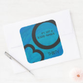 Blue 30 Decade Birthday Vierkante Sticker (Envelop)