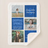 Blue 3-Photo Fun Boxes Class Year Sherpa Deken (Voorkant)