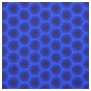 Blue 3D Honeycomb Stof