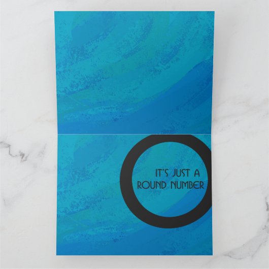 Blue 40 Decade Birthday Kaart (Binnen)