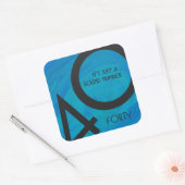 Blue 40 Decade Birthday Vierkante Sticker (Envelop)