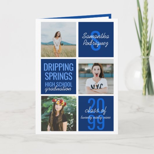 Blue 4-Photo Fun Boxes Afstuderen (Voorkant)