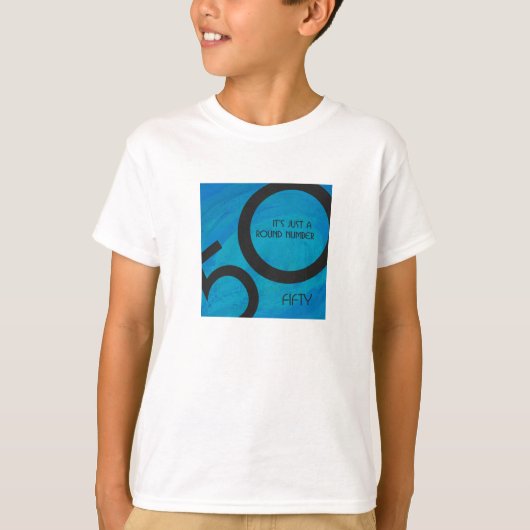 Blue 50 Decade Birthday T-shirt (Voorkant)