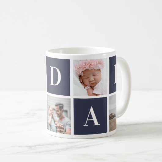 Blue 5 Photo Collage I Love Dad Mok (Voorkant rechts)