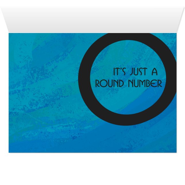 Blue 60 Decade Birthday (Binenzijde Horizontaal (Onderkant))