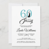 Blue 60 et Sassy | Invitation de fête du 60e anniv (Devant)