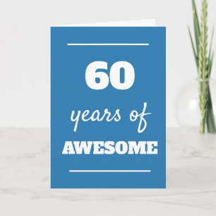 Blue 60th Birthday Kaart
