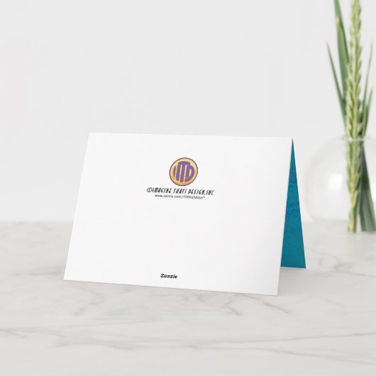 Blue 80 Decade Birthday Kaart (Achterkant)