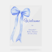blue a bow - bienvenue baby shower party (Recto)