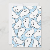 Blue A Little Boo Baby shower Kaart (Achterkant)