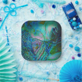 Blue Abalone Motif Papieren Bordje (Feest)