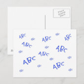 Blue ABC Briefkaart (Voorkant / Achterkant)