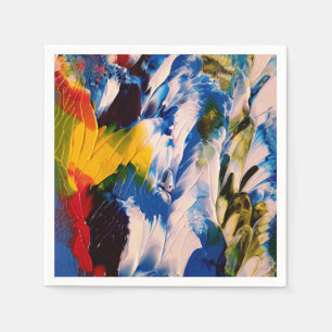 Blue Abstract Art Standard Cocktail Napkin Servet