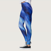 Blue Abstract Art Water Flow Leggings (Links)