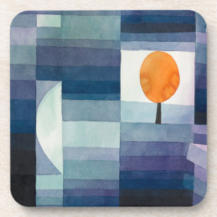 Blue Abstract Autumn Paul Klee Waterverf Bier Onderzetter