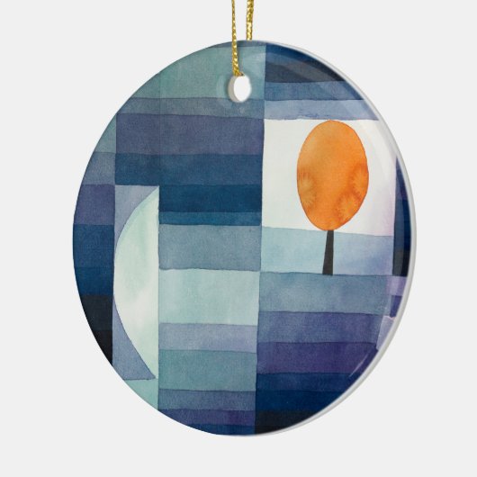 Blue Abstract Autumn Paul Klee Waterverf Keramisch Ornament (Links)