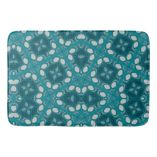 Blue Abstract Bath Mat (Voorkant)