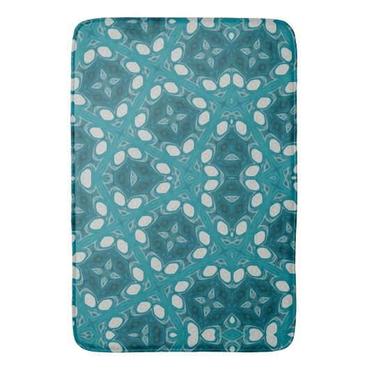 Blue Abstract Bath Mat (Voorkant Verticaal)