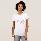 Blue Abstract Cat Shirt (Voorkant volledig)