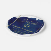 Blue Abstract Elegant Law School Afstuderen Papieren Bordje (Gekanteld)