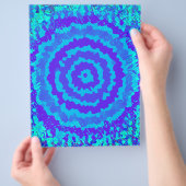 Blue Abstract Flower Scrapbook Paper Bulk Pages Flyer (Hand)