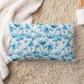 Blue Abstract Flowers Kussen (Deken)