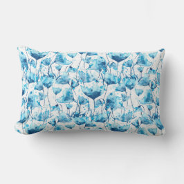 Blue Abstract Flowers Kussen