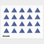 Blue Abstract Fractal Triangle Sticker (Vel)