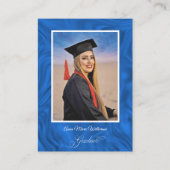 Blue Abstract Graduation Party Invitation (Devant)