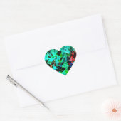 Blue abstract heart sticker.Blue heart abstract  Hart Sticker (Envelop)