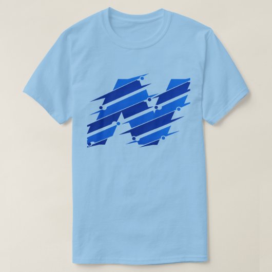 Blue Abstract Logo T-Shirt | Modern Futuristic Geo (Design devant)
