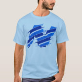 Blue Abstract Logo T-Shirt | Modern Futuristic Geo (Devant)