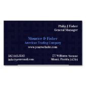 Blue Abstract Modern Magnetisch Visitekaartje (Voorkant)