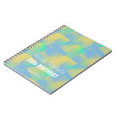 Blue Abstract pastel 20th Birthday Guest Book 3 Notitieboek (Linkerzijde)