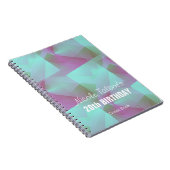 Blue Abstract pastel 20th Birthday Guest Book 4 Notitieboek (Rechterzijde)
