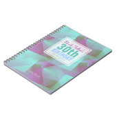Blue Abstract pastel 30th Birthday Guest Book 4a Notitieboek (Linkerzijde)