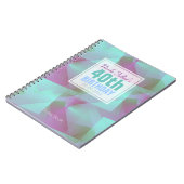 Blue Abstract pastel 40th Birthday Guest Book 4a Notitieboek (Linkerzijde)