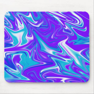 Blue Abstract Silky Sky Pattern Muismat