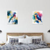 Blue Abstract Wall Art, Set of 2 Bluebirds (Chambre à coucher)