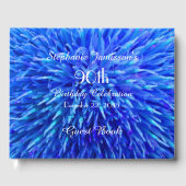 Blue Abstrait Anniversaire Mémoire / Livre d'invit (Recto)