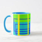 Blue Abstrait Art Line Art Mug Cup (Gauche)