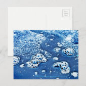 Blue Abstrait Bubbles Eau et Carte postale de glac (Devant / Derrière)