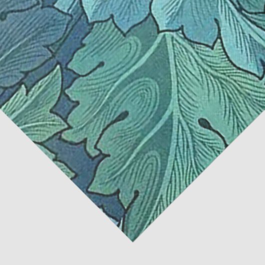 Blue Acanthus Leaf Tissuepapier (Detail)