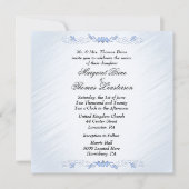 Blue Accent Wedding Invitations Kaart (Voorkant)