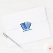 Blue Accordion Vierkante Sticker (Envelop)