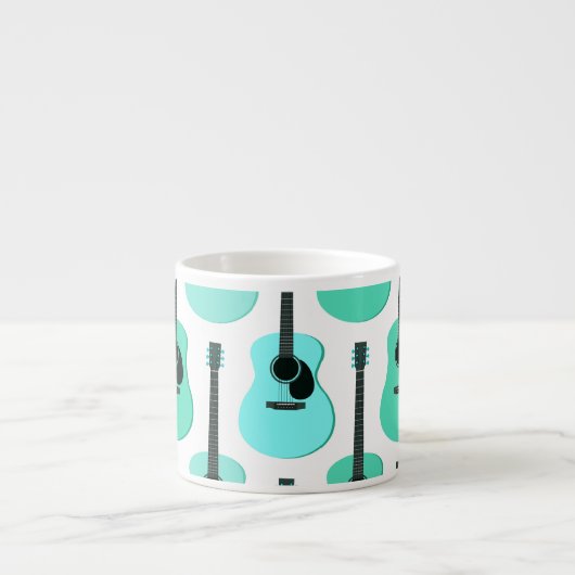 Blue Acoustic Guiters Pattern Espresso Kop (Voorkant)