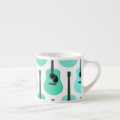Blue Acoustic Guiters Pattern Espresso Kop (Rechts)