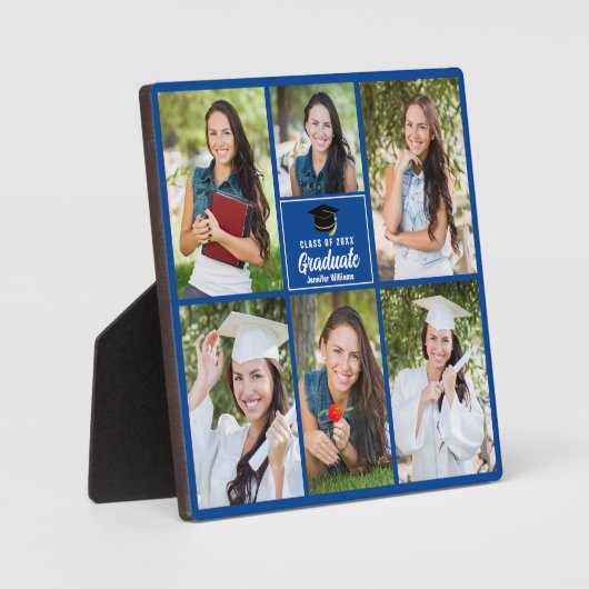 Blue Afstuderen Collage 2023 Square Afstuderen Fot Fotoplaat (Voorkant)