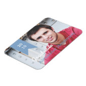 Blue Afstuderen Photo Announcement Magnet Magneet (Linkerzijde)